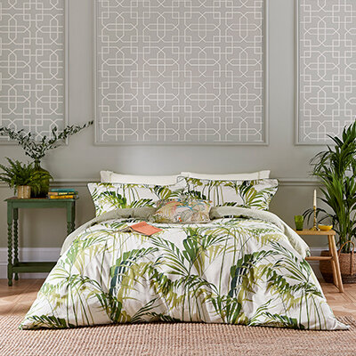 Collection de linge de lit Palm House Botanical Green Bedding - Sanderson