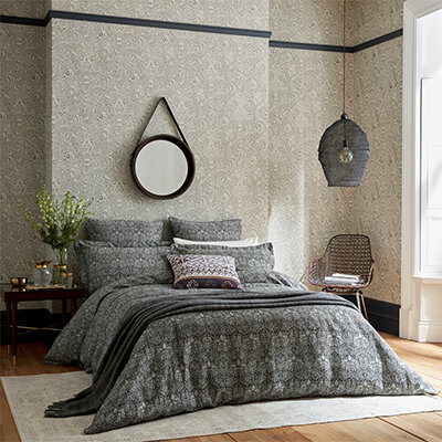 Morris Charcoal Crown Imperial Bedding Collection