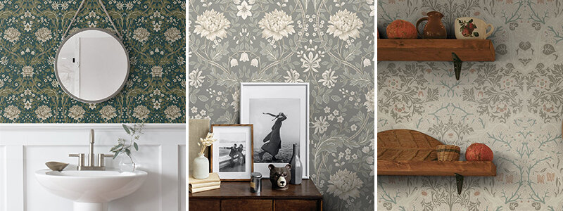 Buy Removable Dark Green Damask Mural Victorian Wallpaper Self Online in  India  Etsy