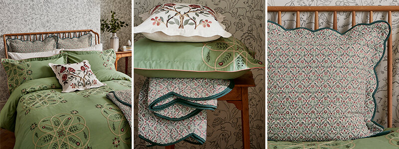 Morris Brophy Embroidery Bedding Collection