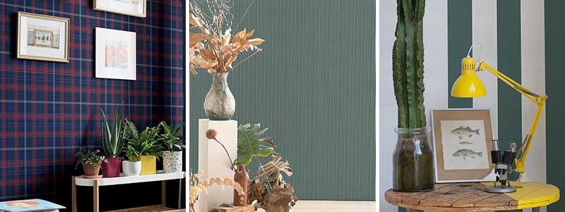Coordonne Stripes & Checks Wallpaper Collection