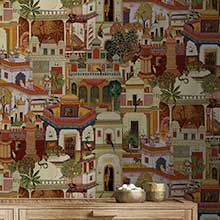 Civita Wallpaper - Multi Coloured - by Albany