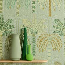 Palmtree Mural - Celadon - by Eijffinger