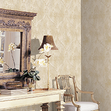 Papier peint Regal Damask - Perle / beige / blanc / crème - Galerie