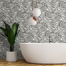 astonishing wallpaper for bathroom