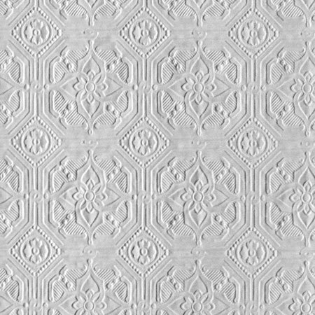 Derby / Classical Wallpaper - Paintable White - by Anaglypta