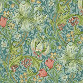 Golden Lily Wallpaper - Mineral - by Morris. Click for more details and a description.