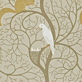 Papier peint Squirrel & Dove - Lin / ivoire - Sanderson. Cliquez pour en savoir plus et lire la description.