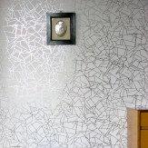 Angles Wallpaper - Silver / White - by Erica Wakerly. Click for more details and a description.
