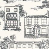 Hampstead Ink Wallpaper - Ink Black - by Little Greene. Click for more details and a description.