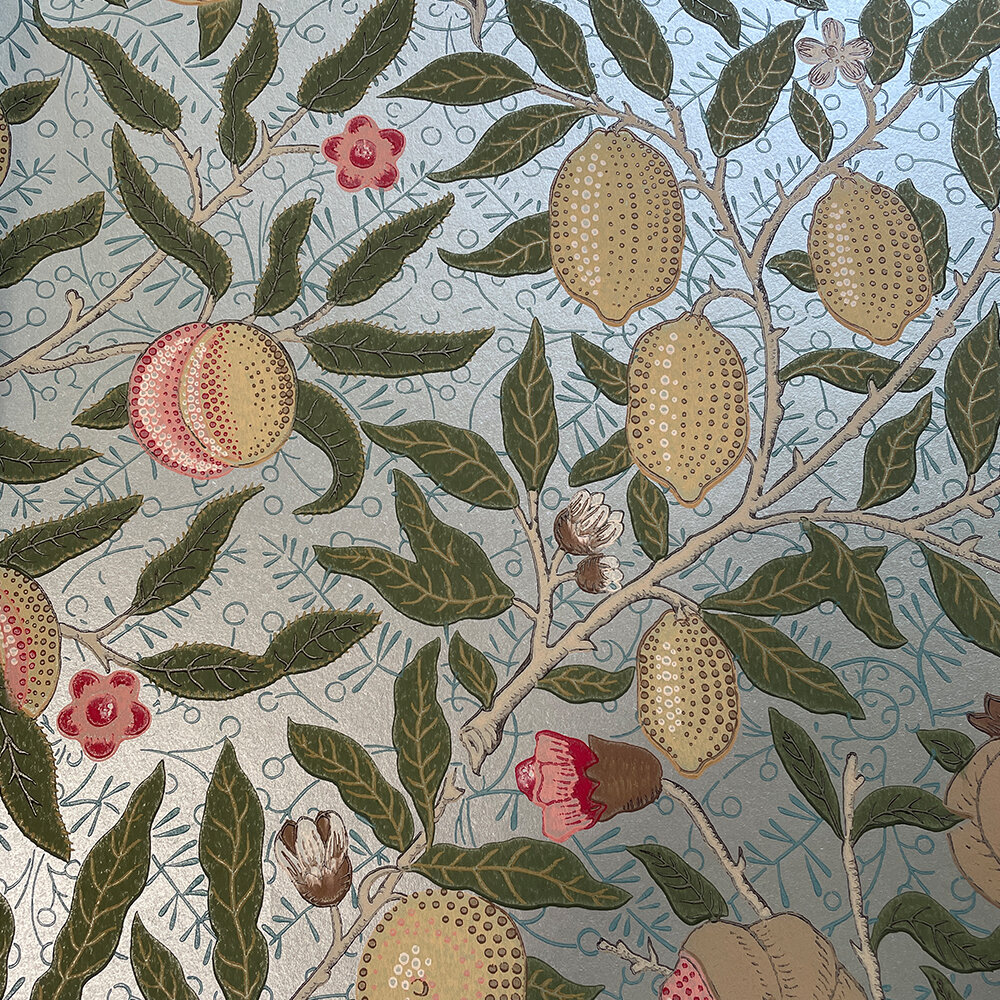 Fruit Wallpaper - Slate / Thyme - by Morris