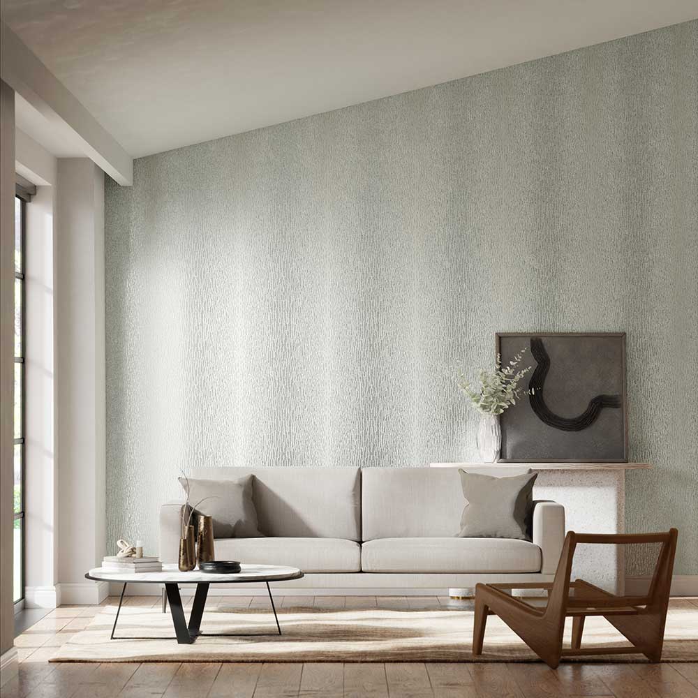 Enigma Wallpaper - Silver / Pale Blue - by Harlequin