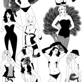 Burlesque - 10m Wallpaper - Black - by Dupenny. Click for more details and a description.