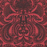 Malabar Wallpaper - Black / Red - by Cole & Son. Click for more details and a description.