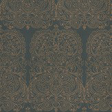 Alpana Wallpaper - Gold / Black - by Cole & Son