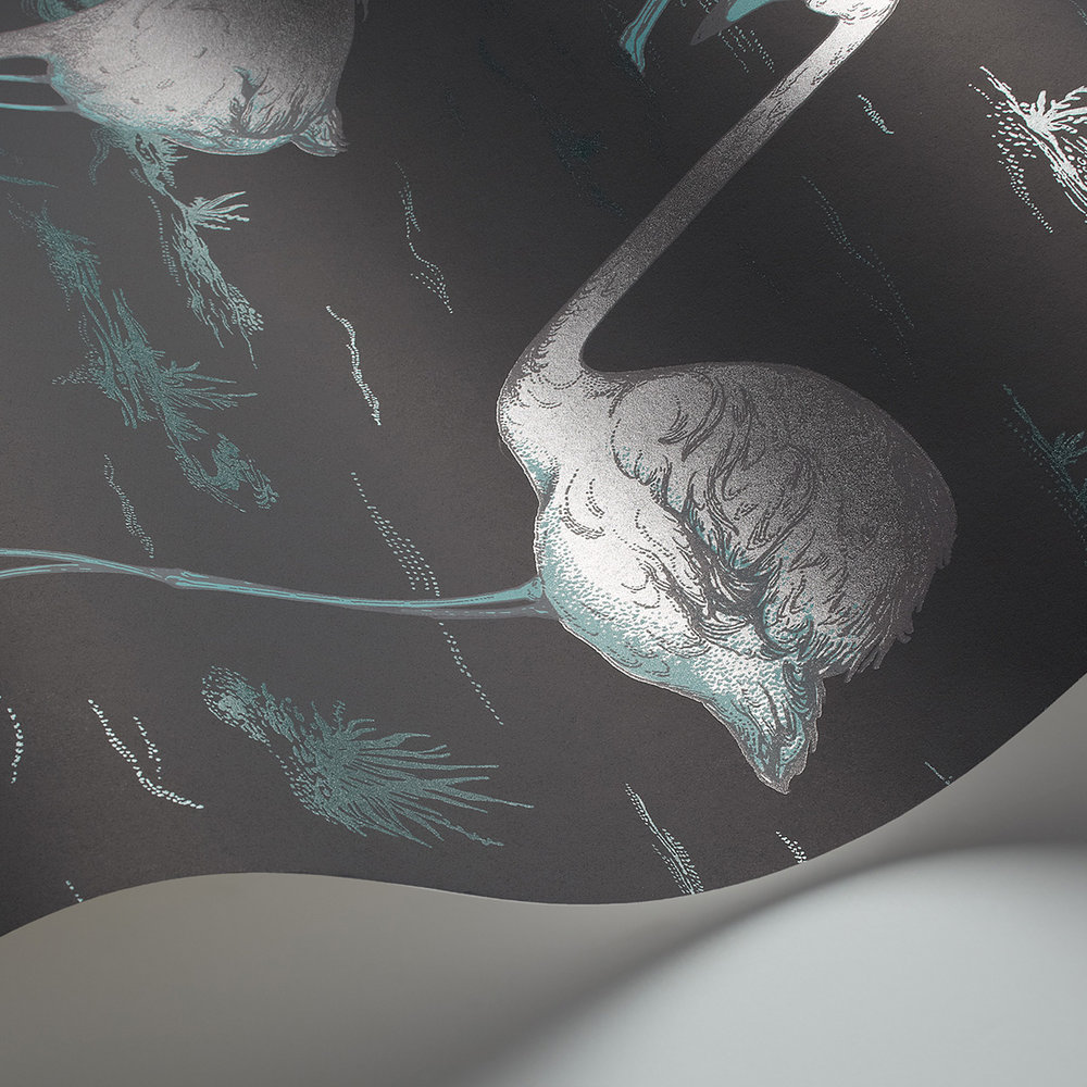 Flamingos Wallpaper - Ink - by Cole & Son