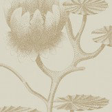 Lily Wallpaper - Gold & Linen - by Cole & Son. Click for more details and a description.