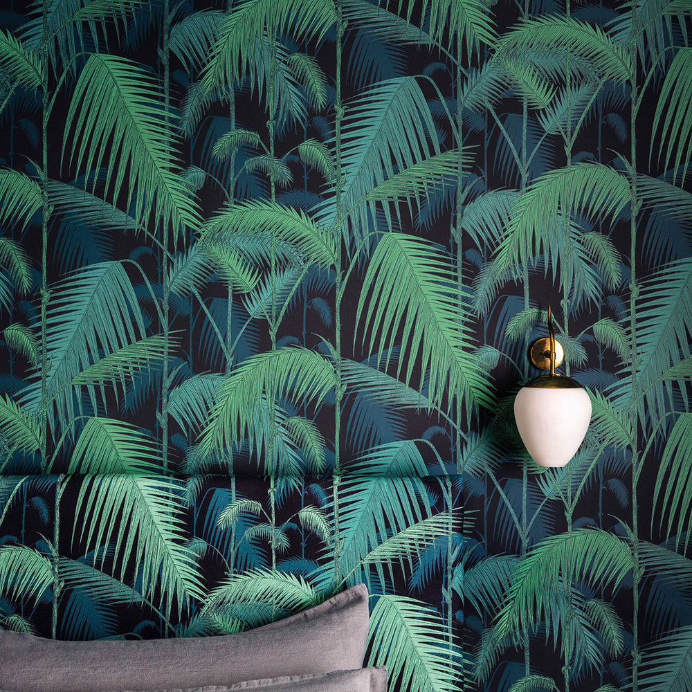 Palm Jungle Wallpaper - Black - by Cole & Son