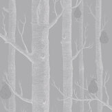Woods and Pears Wallpaper - White & Soft Grey - by Cole & Son. Click for more details and a description.