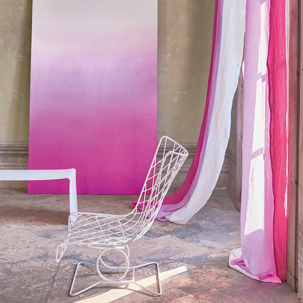 Saraille Mural - Purple / White - by Designers Guild