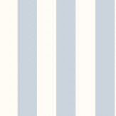 Spalding Stripe Wallpaper - Blue / White - by Ralph Lauren. Click for more details and a description.