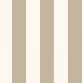 Spalding Stripe Wallpaper - White / Sand - by Ralph Lauren. Click for more details and a description.
