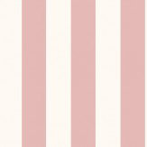 Spalding Stripe Wallpaper - White / Pink - by Ralph Lauren. Click for more details and a description.
