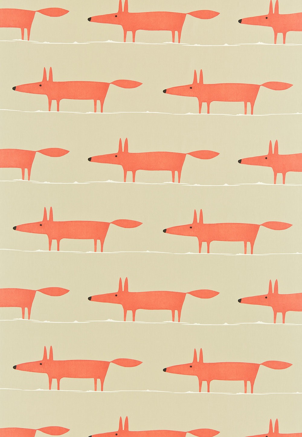 Mr Fox Fabric - Paprika - by Scion