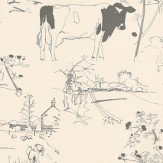 Countryside Toile Wallpaper - Grey / Off White - by Belynda Sharples. Click for more details and a description.