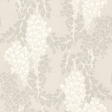 Wisteria Wallpaper - Off White / Grey / Light Taupe - by Farrow & Ball. Click for more details and a description.