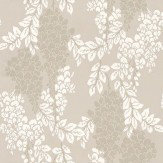 Wisteria Wallpaper - Off White / Taupe - by Farrow & Ball. Click for more details and a description.