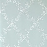 Toile Trellis Wallpaper - White / Duck Egg - by Farrow & Ball. Click for more details and a description.
