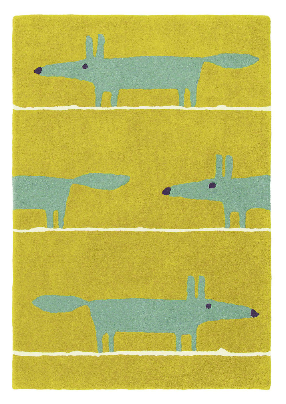 Mr Fox Rug - Mustard  - by Scion