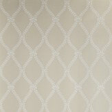 Crivelli Trellis Wallpaper - White / Beige - by Farrow & Ball. Click for more details and a description.