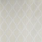 Crivelli Trellis Wallpaper - White / Light Grey - by Farrow & Ball. Click for more details and a description.