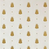 Bumble Bee Wallpaper - Metallic Gold / Cream - by Farrow & Ball. Click for more details and a description.