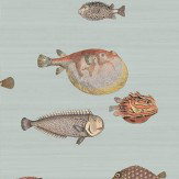 Acquario Wallpaper - Soft Aqua - by Cole & Son. Click for more details and a description.