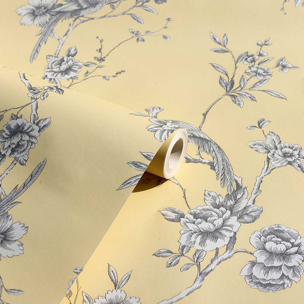 Chinoise Wallpaper - Yellow - by Arthouse
