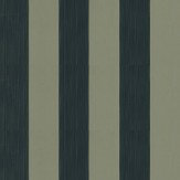 Papier peint Plain Stripe - Vert-gris / noir - Farrow & Ball. Cliquez pour en savoir plus et lire la description.
