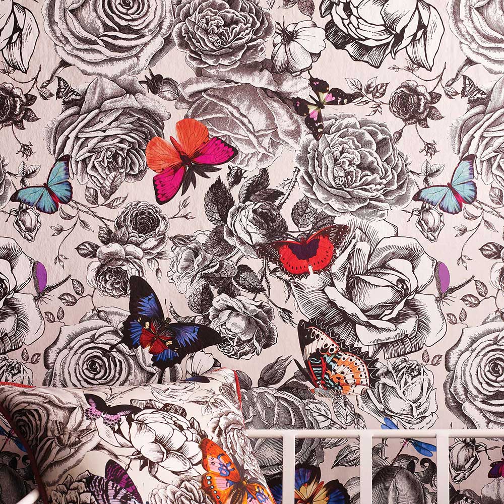 Butterfly Garden Wallpaper - Original Multi - by Osborne & Little