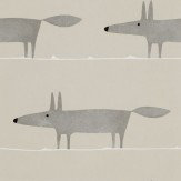 Mr Fox Wallpaper - Silver  - by Scion. Click for more details and a description.