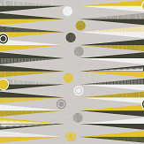 Backgammon  Wallpaper - Mustard - by Mini Moderns. Click for more details and a description.