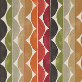 Yoki  Fabric - Terracotta/ Moss/ Amber - by Scion. Click for more details and a description.