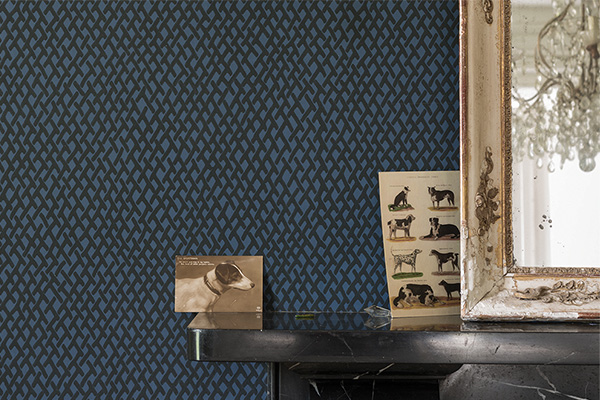Amime  Wallpaper - Deep Navy - by Farrow & Ball