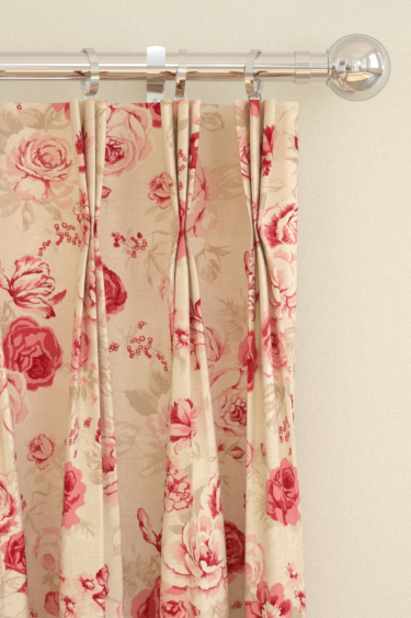 Genevieve Curtains - Raspberry - by Studio G. Click for more details and a description.