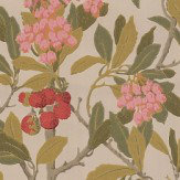 Strawberry Tree  Wallpaper - Pink & Linen - by Cole & Son. Click for more details and a description.