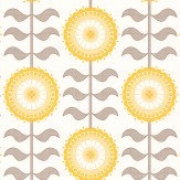 Tall Flower  Wallpaper - Golden Haze - by Layla Faye. Click for more details and a description.