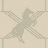 Horse Trellis Metallic Stone Wallpaper - Metallic Silver / Stone - by Barneby Gates. Click for more details and a description.