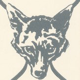 Papier peint Fox & Hen Charcoal - Charbon de bois / parchemin - Barneby Gates. Cliquez pour en savoir plus et lire la description.