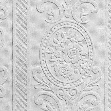 Louisa Textured  Wallpaper - White - by Anaglypta